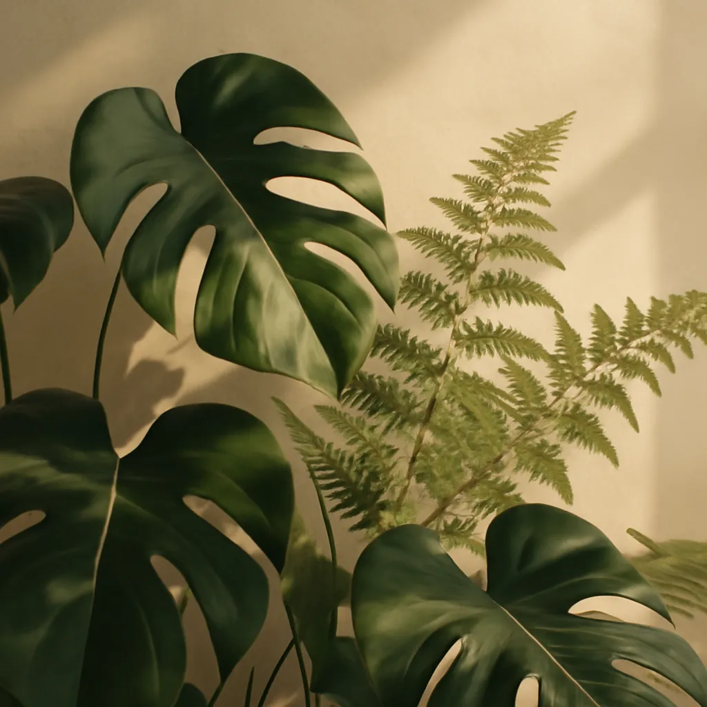 Close-up of lush green leaves